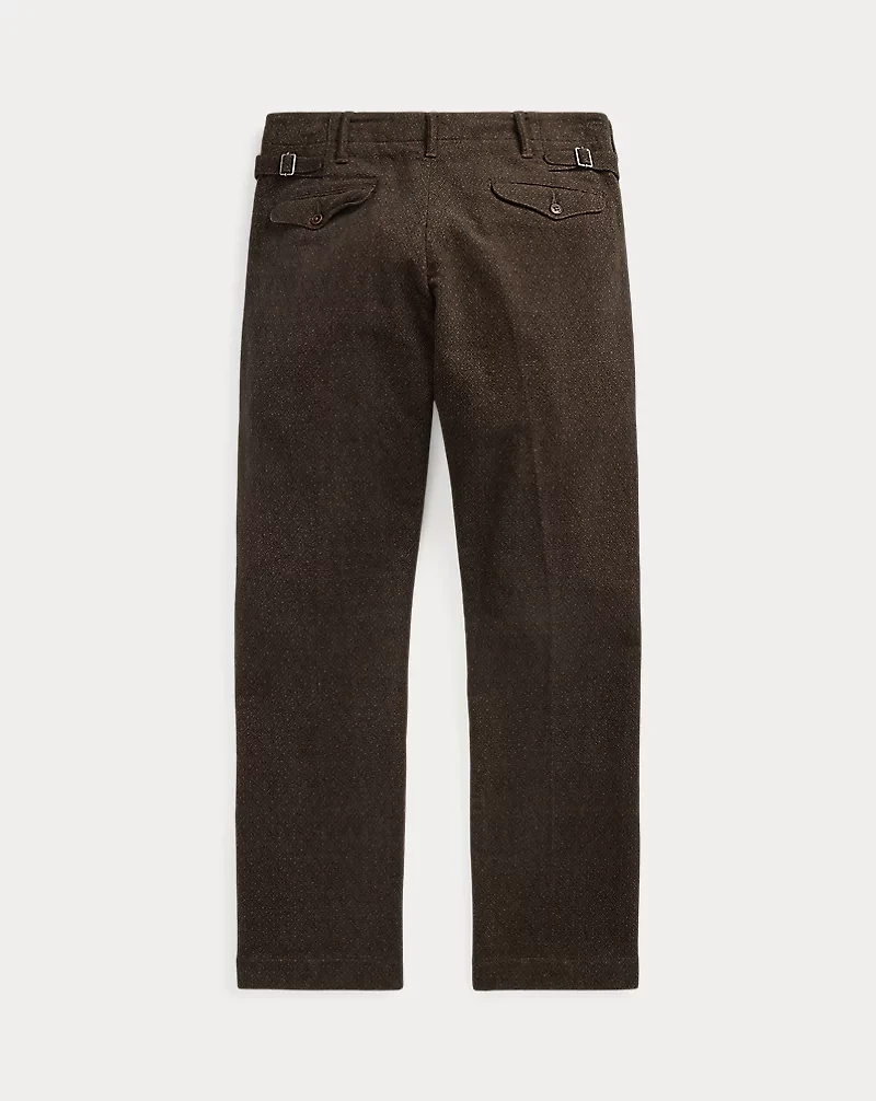 Diamond-Print Moleskin Officer’s Pant