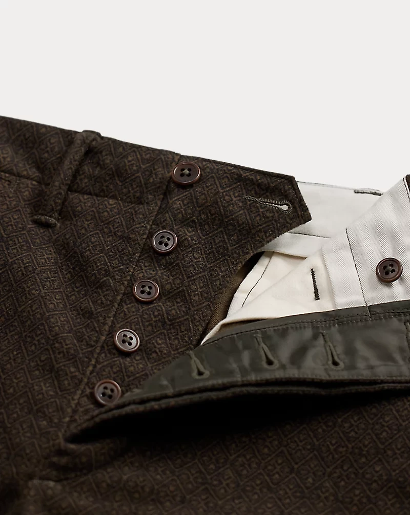 Diamond-Print Moleskin Officer’s Pant