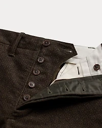 Diamond-Print Moleskin Officer’s Pant