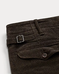 Diamond-Print Moleskin Officer’s Pant