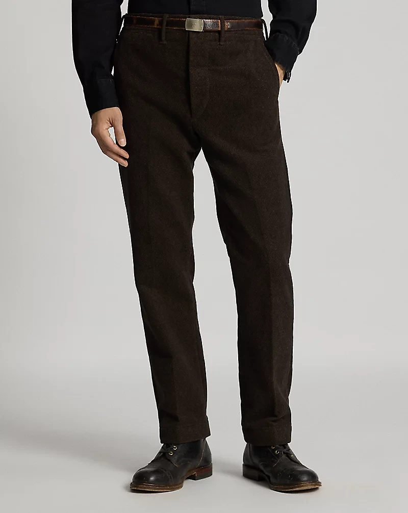 Diamond-Print Moleskin Officer’s Pant