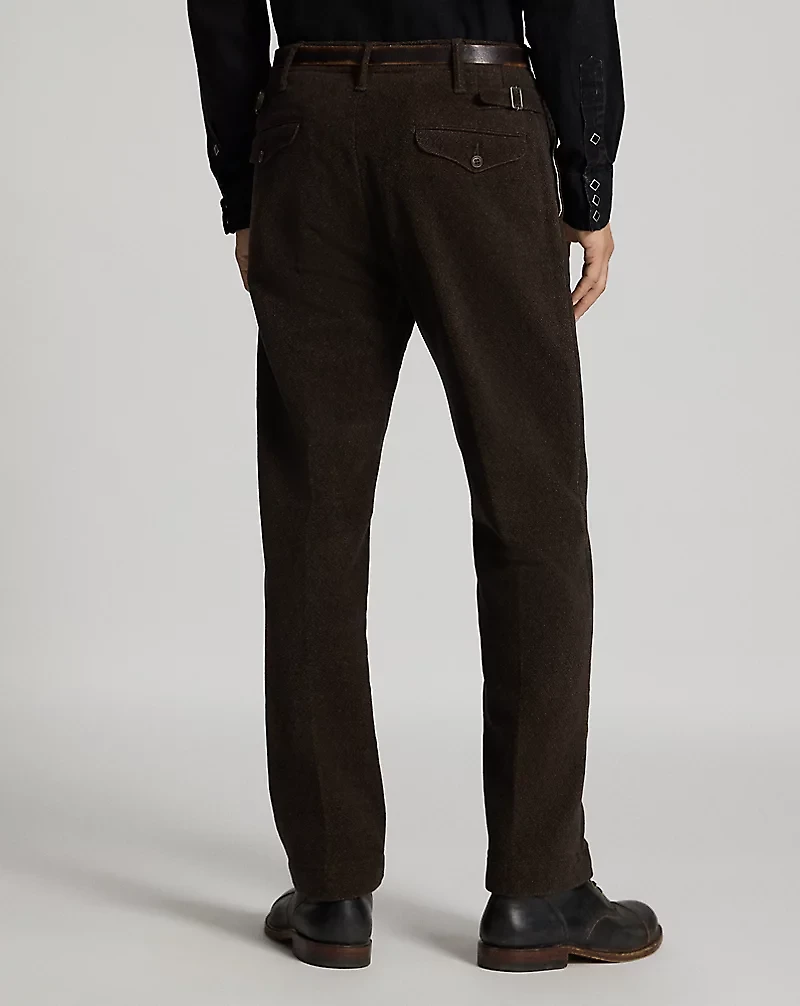 Diamond-Print Moleskin Officer’s Pant