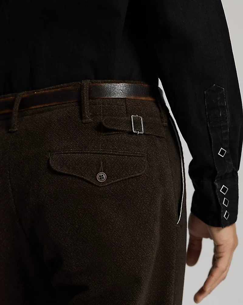 Diamond-Print Moleskin Officer’s Pant