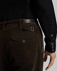Diamond-Print Moleskin Officer’s Pant