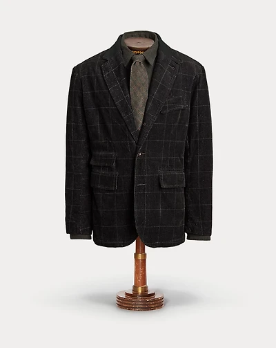 Unconstructed Check-Print Sport Coat