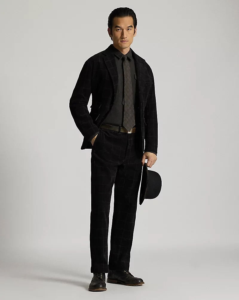 Check-Print Corduroy Officer’s Pant