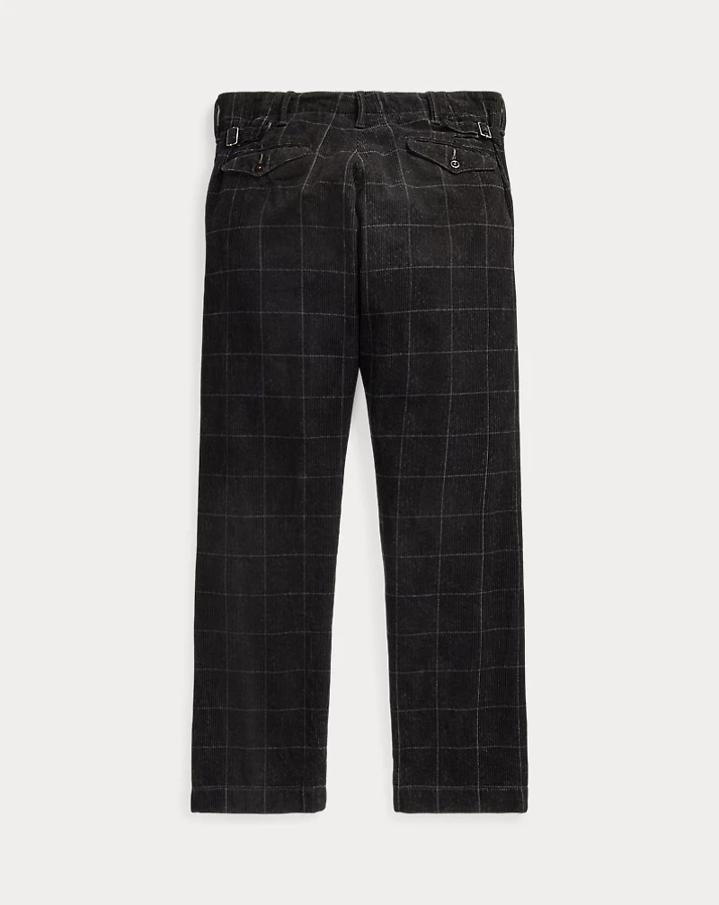 Check-Print Corduroy Officer’s Pant