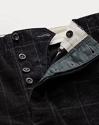 Check-Print Corduroy Officer’s Pant