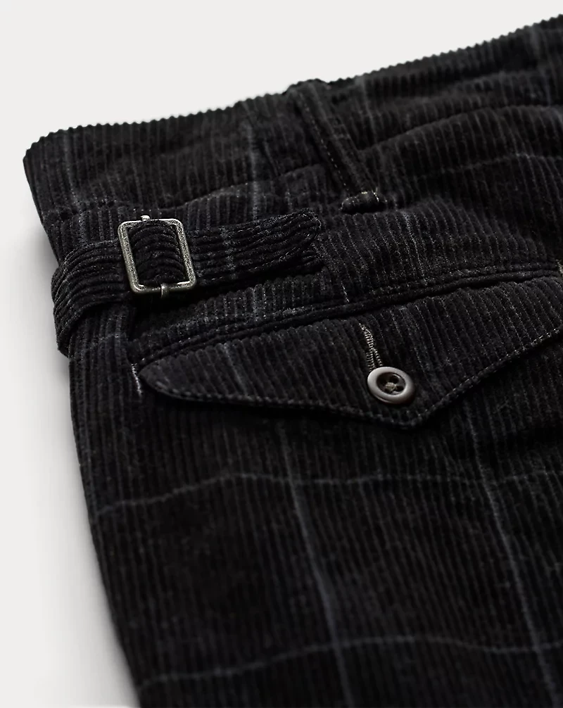 Check-Print Corduroy Officer’s Pant