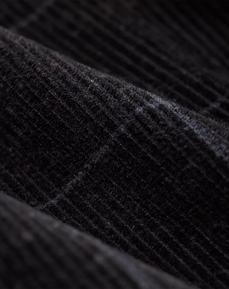 Check-Print Corduroy Officer’s Pant