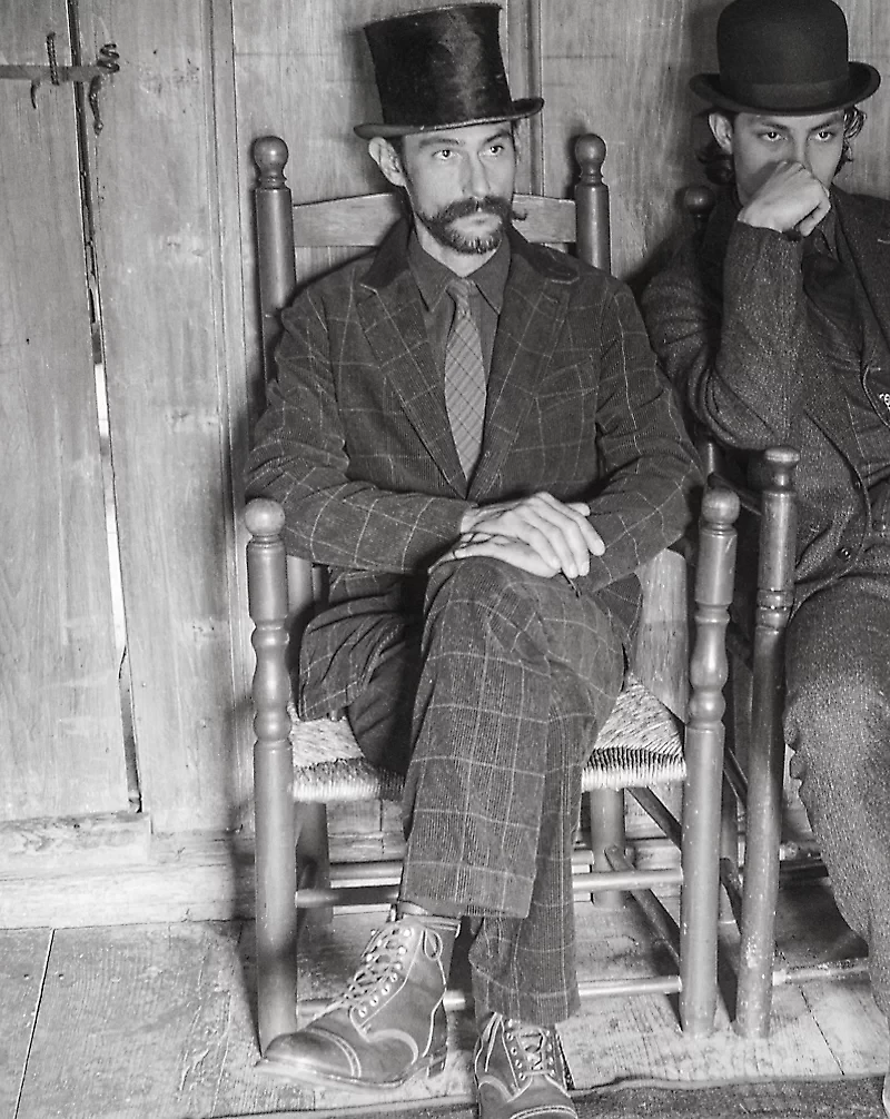 Check-Print Corduroy Officer’s Pant