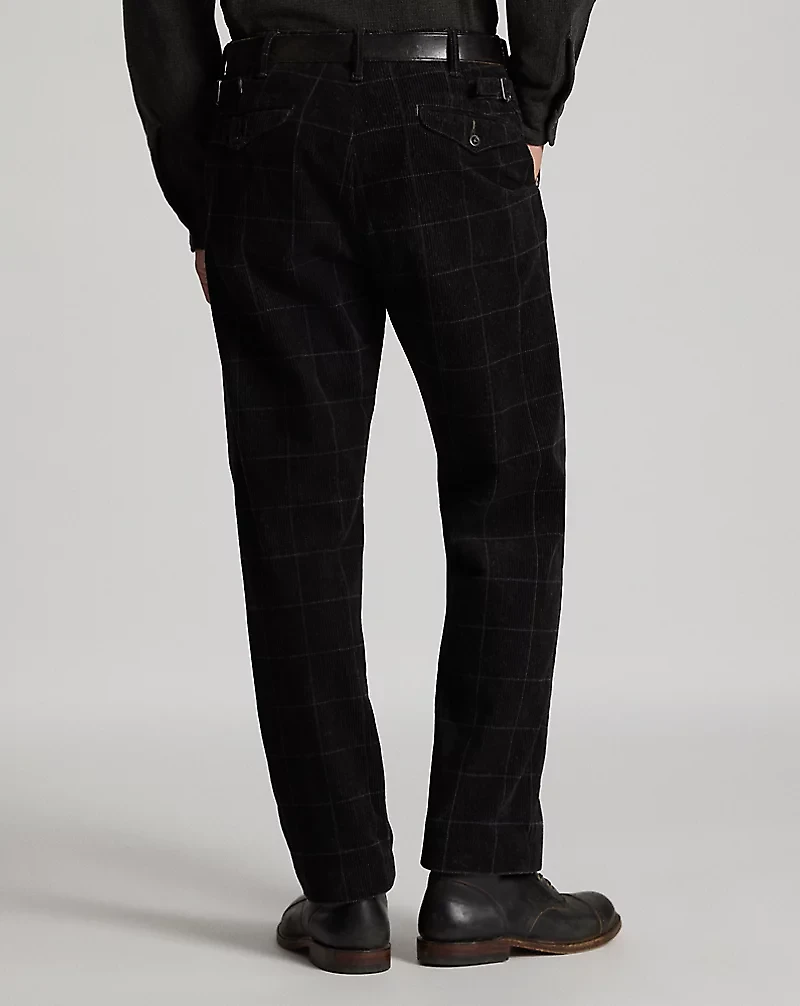 Check-Print Corduroy Officer’s Pant