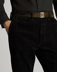 Check-Print Corduroy Officer’s Pant