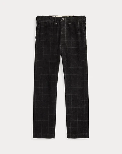Check-Print Corduroy Officer’s Pant