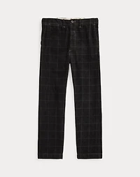 Check-Print Corduroy Officer’s Pant