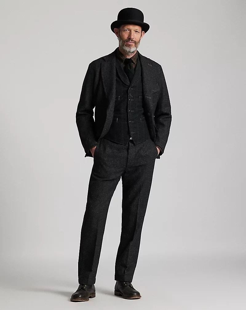 Check-Print Moleskin Vest