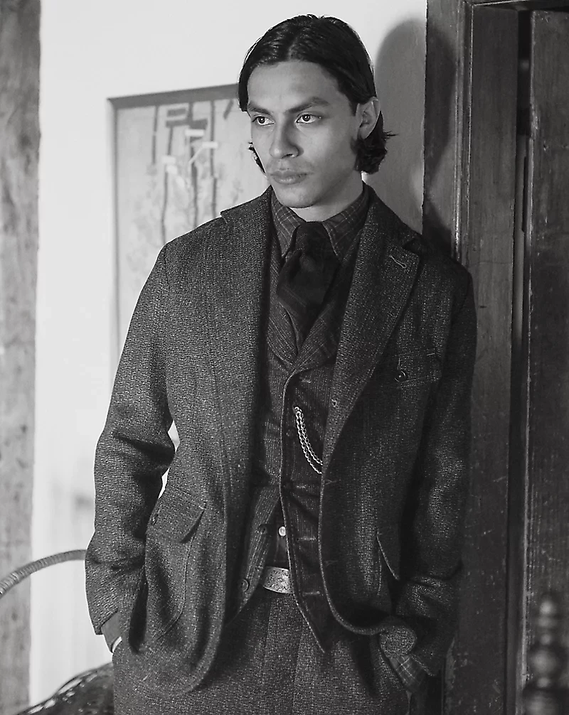 Check-Print Moleskin Vest