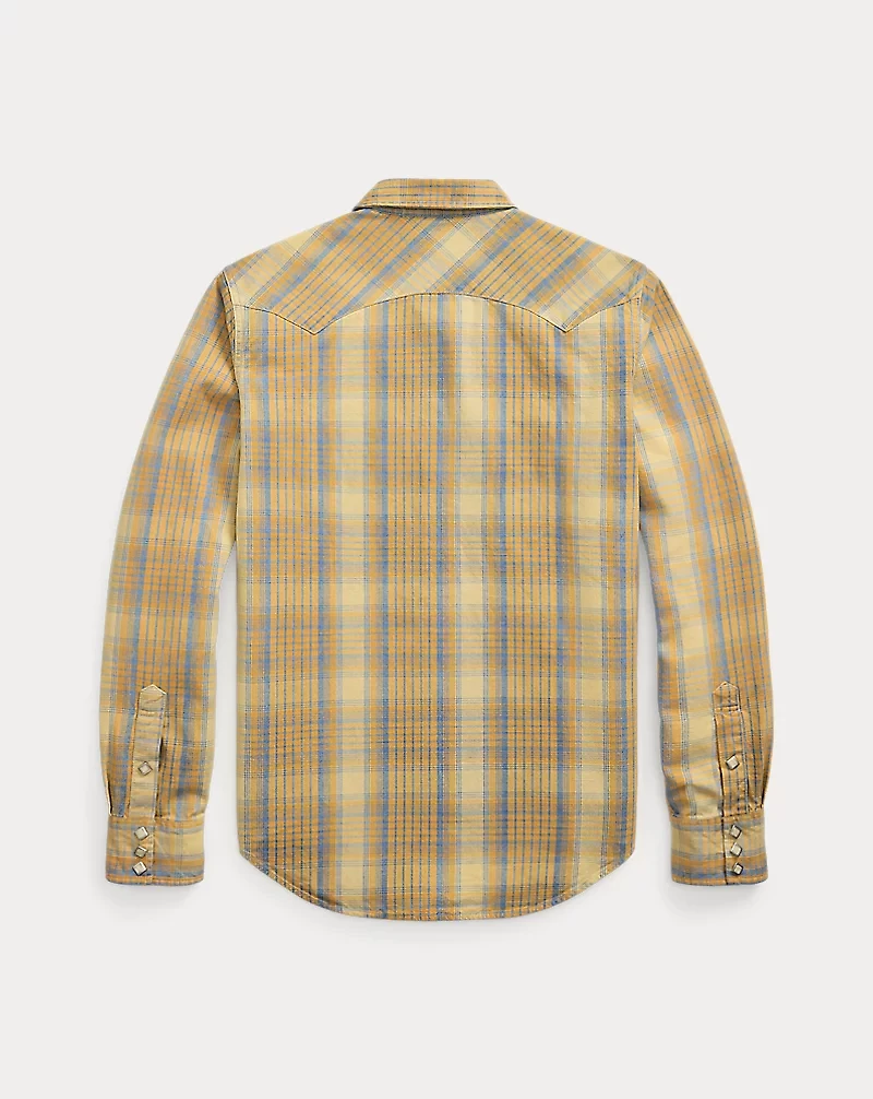 Slim Fit Plaid Western Shirt