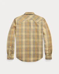 Slim Fit Plaid Western Shirt