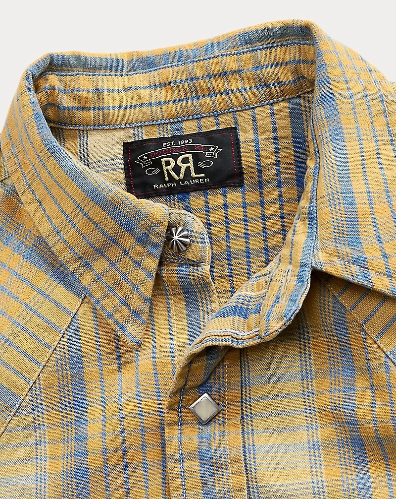 Slim Fit Plaid Western Shirt