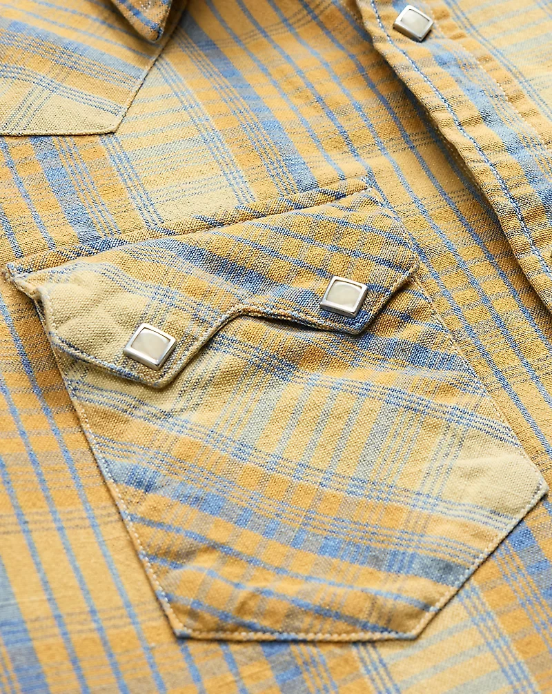 Slim Fit Plaid Western Shirt
