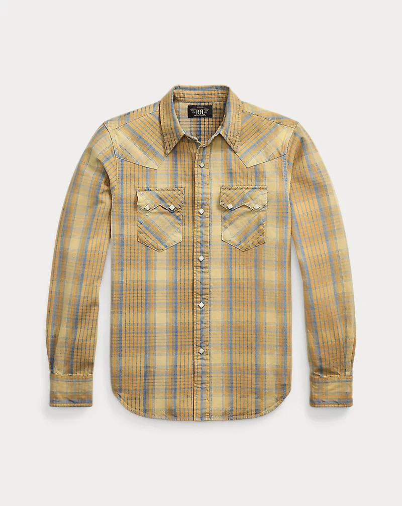 Slim Fit Plaid Western Shirt