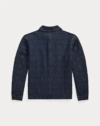 Indigo Jacquard Deck Overshirt