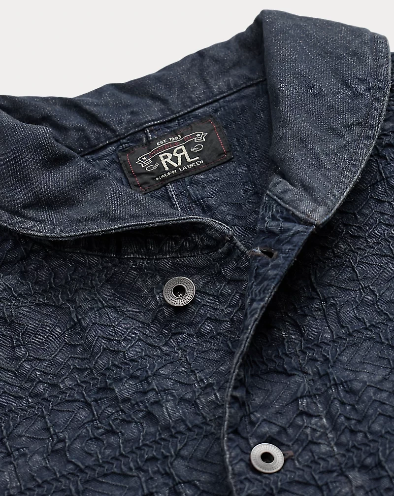 Indigo Jacquard Deck Overshirt