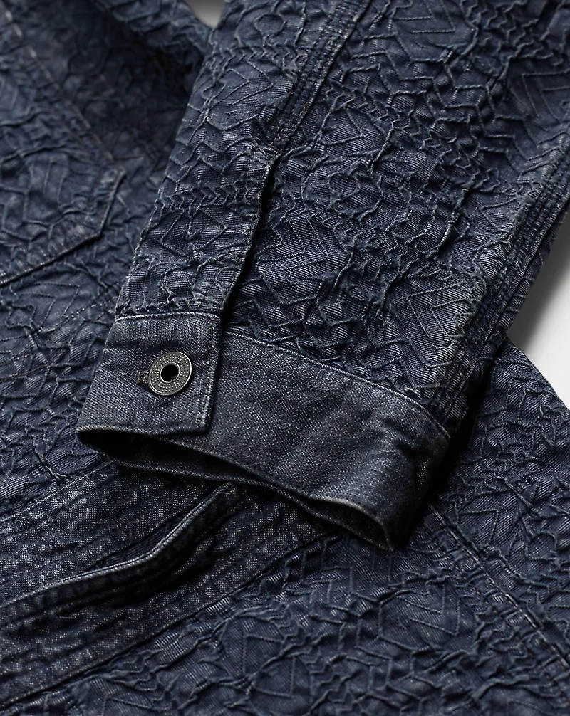 Indigo Jacquard Deck Overshirt