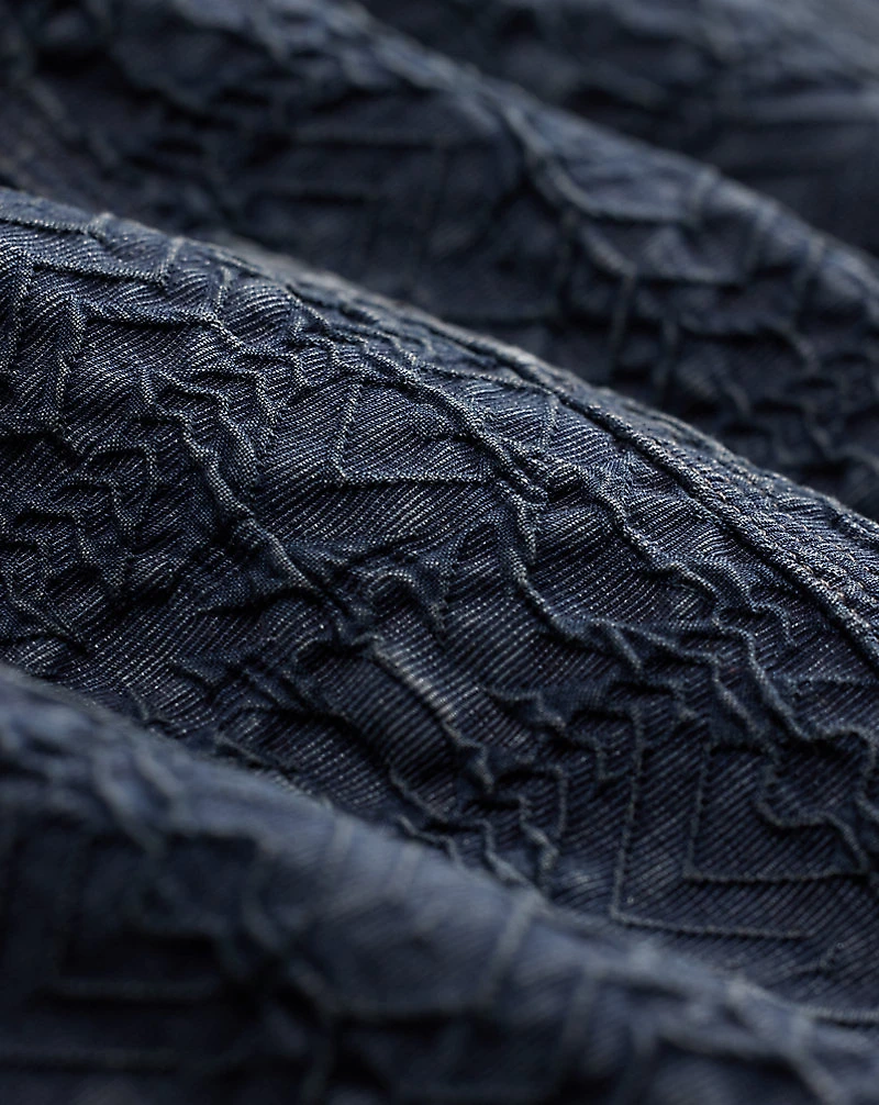 Indigo Jacquard Deck Overshirt