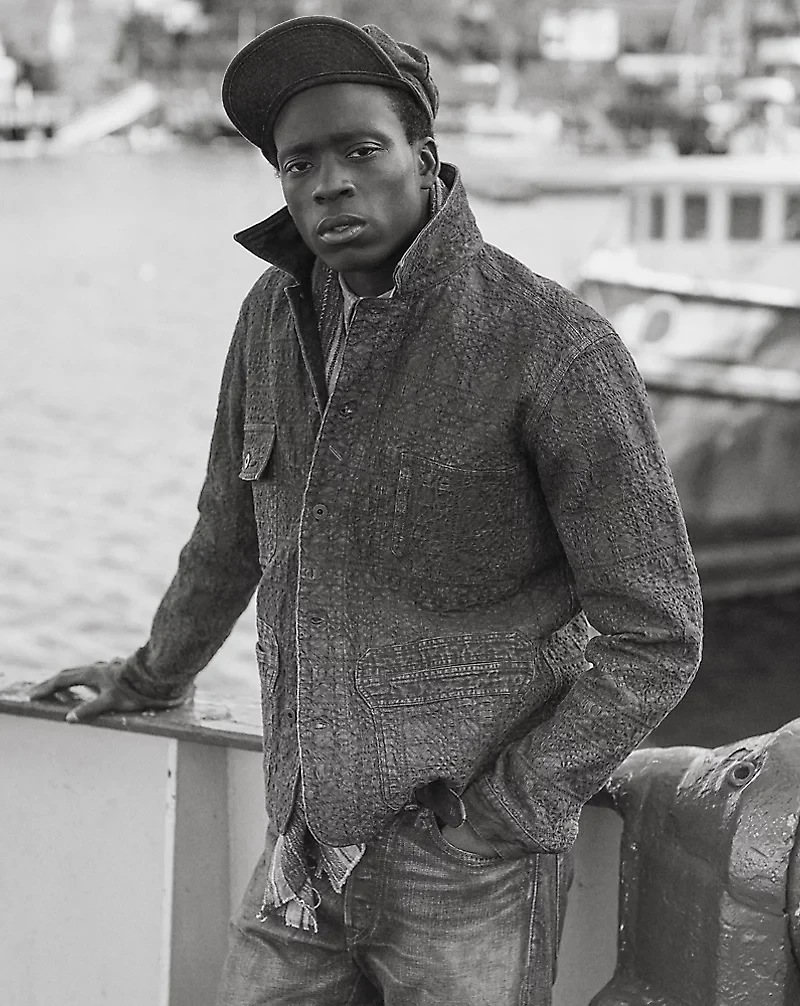 Indigo Jacquard Deck Overshirt