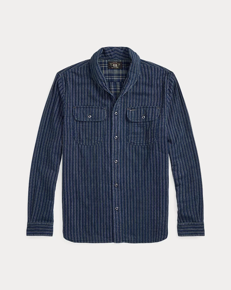Indigo Striped Double-Faced Workshirt