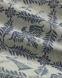 Indigo Jacquard Denim Camp Shirt