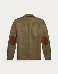 Suede-Patch Herringbone Workshirt