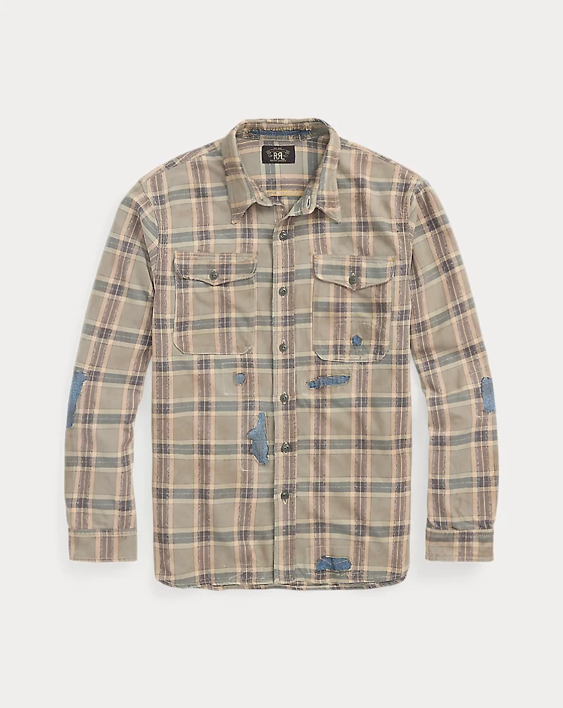 Repaired Plaid Twill Workshirt