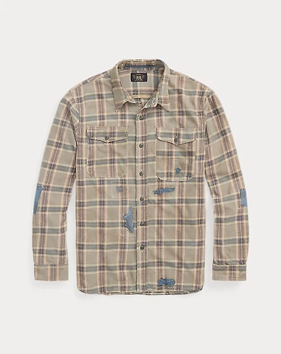 Repaired Plaid Twill Workshirt