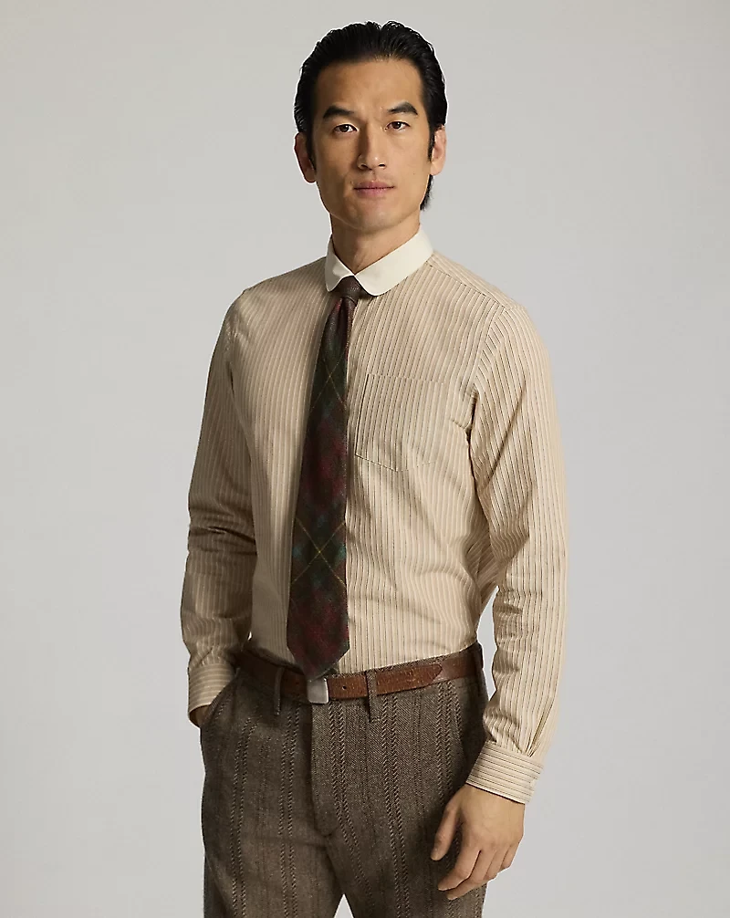 Slim Fit Striped Dobby Shirt