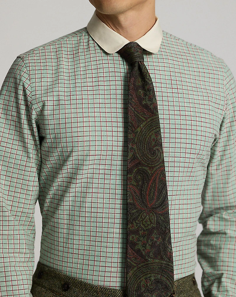 Slim Fit Checked Dobby Shirt