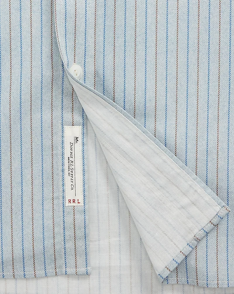 Slim Fit Stripe-Print Woven Shirt