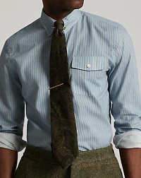 Slim Fit Stripe-Print Woven Shirt