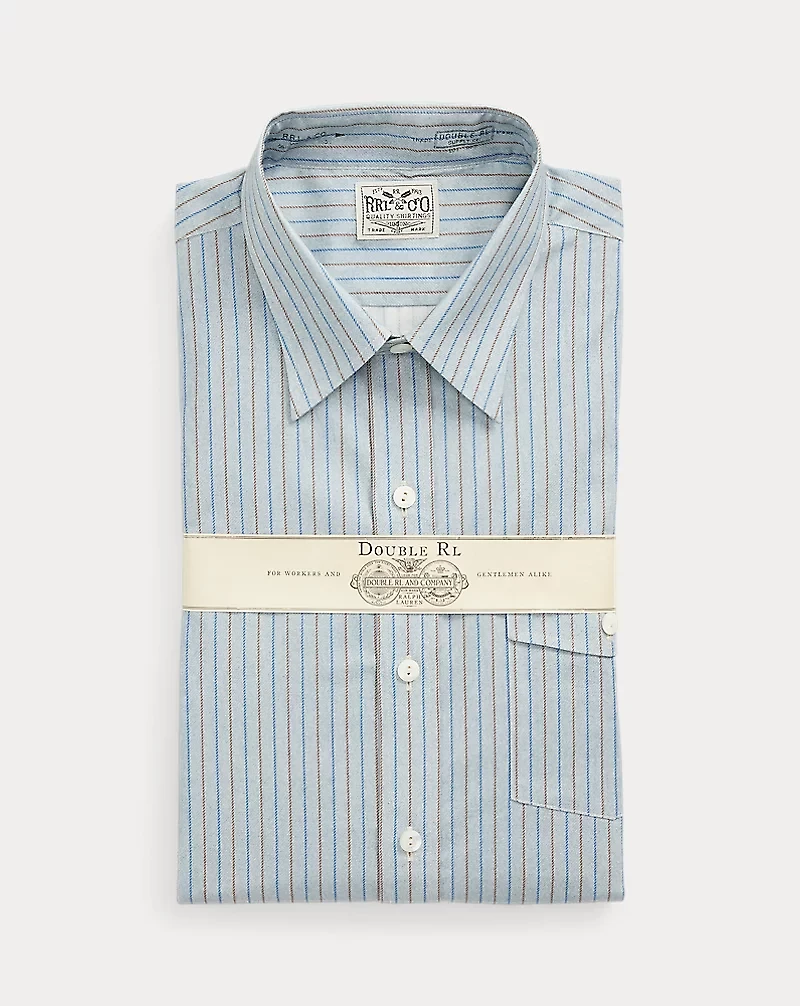 Slim Fit Stripe-Print Woven Shirt