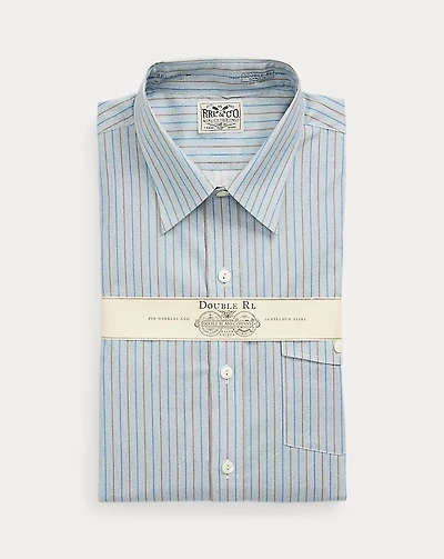 Slim Fit Stripe-Print Woven Shirt