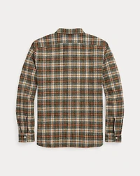 Plaid Wool-Blend Twill Workshirt