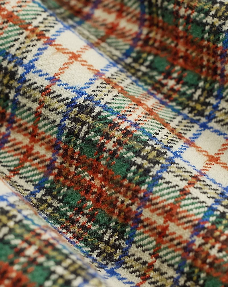 Plaid Wool-Blend Twill Workshirt