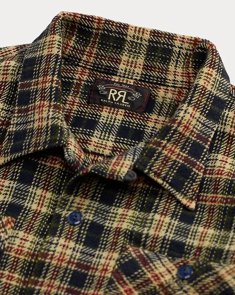 Plaid Twill Camp Shirt
