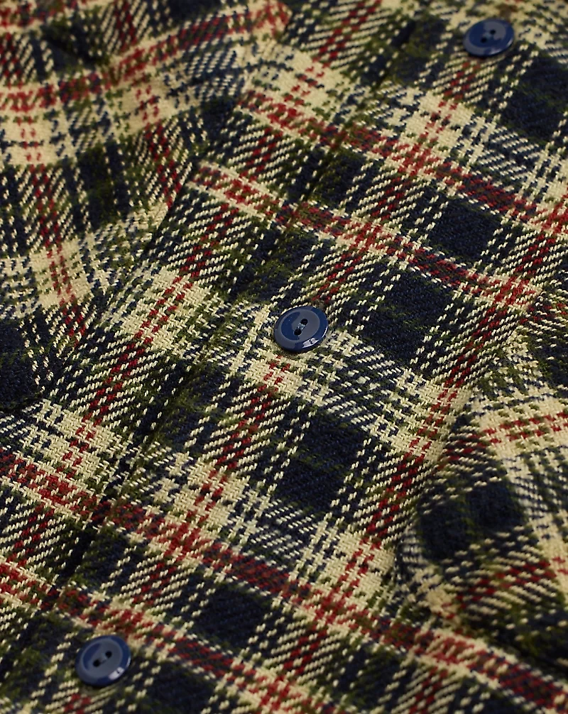 Plaid Twill Camp Shirt