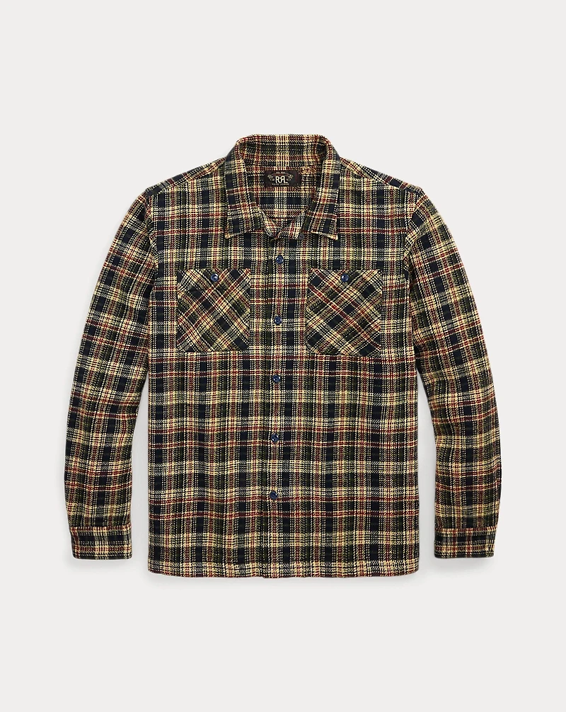 Plaid Twill Camp Shirt