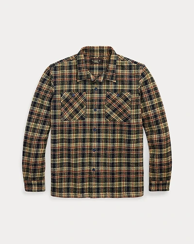 Plaid Twill Camp Shirt