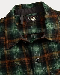 Plaid Wool Twill Overshirt
