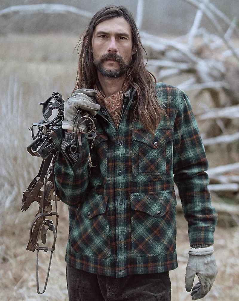 Plaid Wool Twill Overshirt